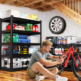 RPGHJJ 59" W Garage Shelving Heavy Duty Garage Storage Shelves Metal Shelving Unit 5T Adjustable Industrial Utility Shelf 3000LBS Black Organization Rack for Warehouse Storage,72" H x 59" W x 20" D RPGHJJ