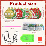 Hoxxu 10pcs Christmas Diamond Art Coasters Kit, 5D Christmas Diamond Painting Kits with Stand, Ideal for Cups, Wine Glasses, Perfect for Holiday Decor Table Setting Hoxxu