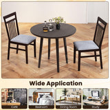Giantex Wood Dining Chairs Set of 4, Farmhouse Kitchen Chair with Cushion Seat, Armless Wooden Dining Side Chairs with Solid Rubber Wood Frame, High Giantex