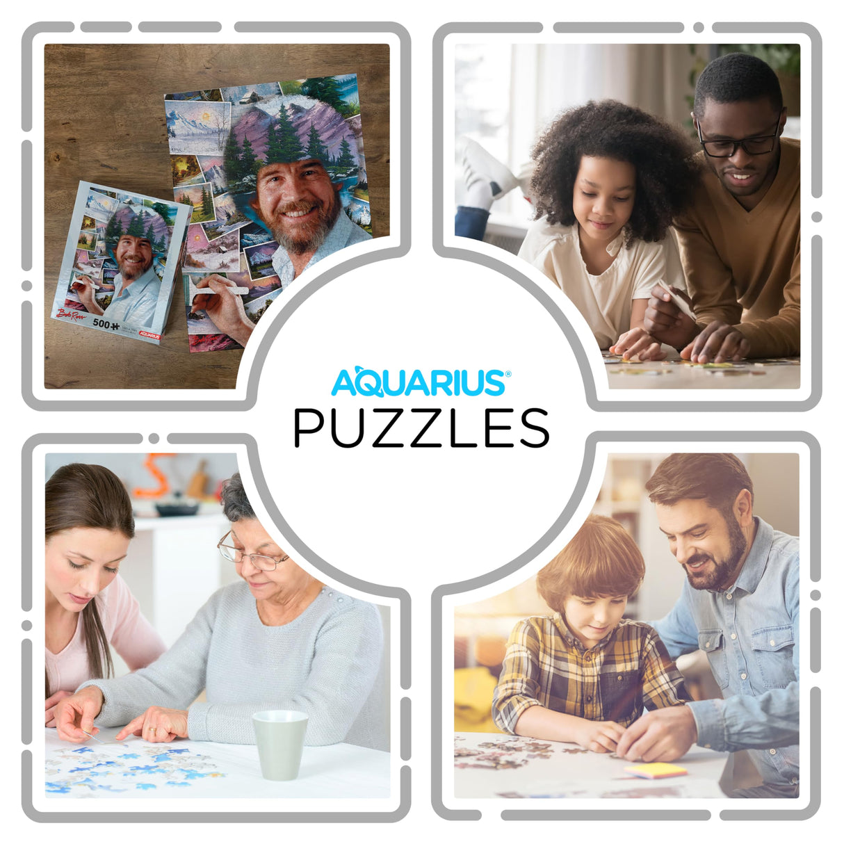 AQUARIUS Bob Ross Hair 500pc Puzzle (500 Piece Jigsaw Puzzle) - Glare Free - Precision Fit - Officially Licensed Bob Ross Hair 500pc Puzzle Movie Merchandise & Collectibles - 14x19 Inches AQUARIUS