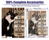 STGLCR 5D Cat Diamond Painting Kits for Adults,Diamond Art Cute Animal Inspirational Diamond Art Kits for Adults,DIY Full Round Drill Diamond Dots with Gem Arts for Home Wall Decor 16 X 12inch STGLCR