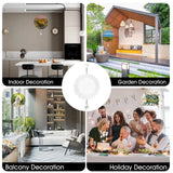 Sublimation Wind Spinner Blanks 8 Inch 4 Pack Wind Spinners Sublimation Blanks with Crystal Pendant Aluminum Metal Wind Spinners for Yard Garden Indoor Outdoor Window Porch Decoration（Round CHONOVO