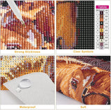 MXJSUA Bigfoot Diamond Painting Kits for Adults, 5D Diamond Art Kits for Beginners, DIY Full Round Drill Picture with Diamond for Home Wall Decor, 12x16 Inch MXJSUA