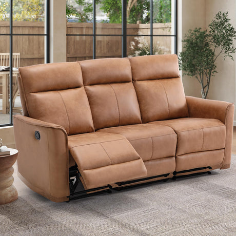 ANJ Manual 3 Seat Recliner Sofa, Modern Classic Couch Set with Overstuffed Arms and Back for Living Room Bedroom ANJ