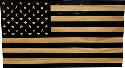 American Flag Concealed Gun Cabinet, Hidden Gun Storage American Flag (Black) - WoodArtSupply