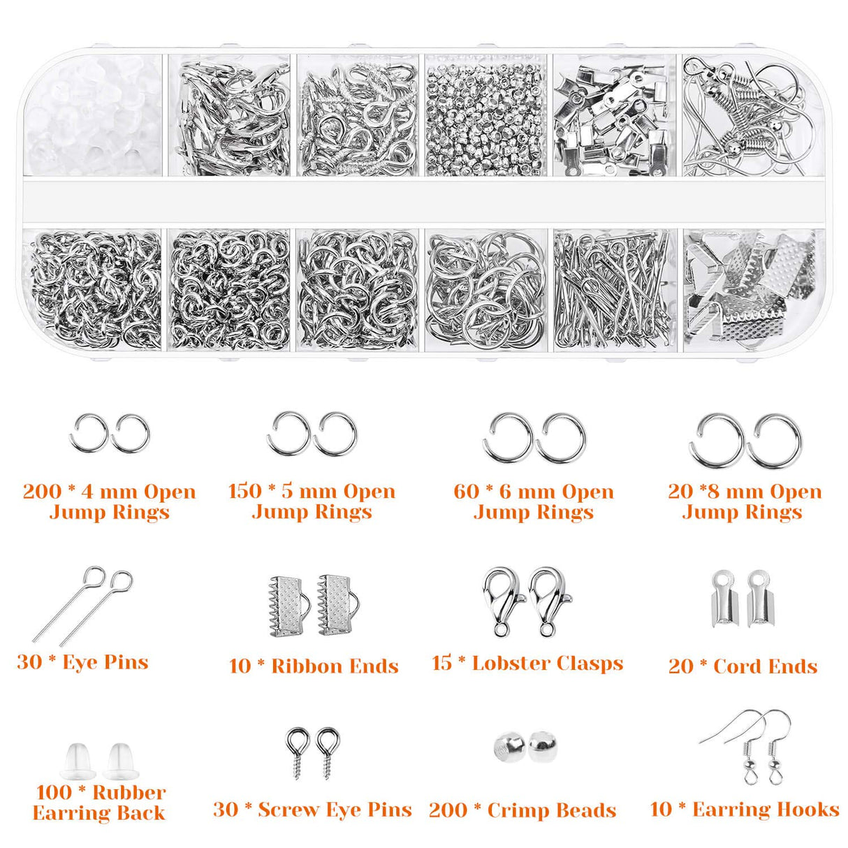 Audab Jewelry Making Kit with Tools, Wires, Charms and Findings for Jewelry Making and Repair Audab