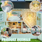 Flever Dollhouse Miniature DIY House Kit Creative Room with Furniture for Romantic Valentine's Gift (Warm House) Flever
