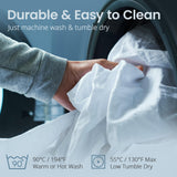 SafeRest 100% Waterproof California King Size Mattress Protector - Fitted with Stretchable Pockets - Machine Washable Cotton Mattress Cover for Bed - Bedding Airbnb Essentials for Hosts - Cal King SafeRest