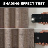 Airwill Blackout Curtains 108 inches Long Natural Linen Drapes 2 Panels Set,Thermal Insulated Back tab Rod Pocket(52x108 Inch,Linen) Airwill