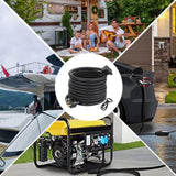 30FT 50 Amp NEMA 14-50P to 14-50R RV/EV Extension Cord - Outdoor with Grip Handle, 4 Prong, Flexible Heavy-Duty 6/3+8/1 Gauge（B2 S7