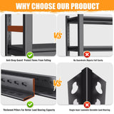 ErgoNova 72" H Garage Shelving,3500LBS Heavy Duty Garage Storage Shelves,Adjustable 5-Tier Metal Shelving Unit,for Garage Warehouse Basement Industrial Utility Racks,23.6" D X 48" W X 72" H,Black ErgoNova