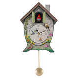 Mark Feldstein Garden Cottage Singing Cardinal Tabletop Wall Sound Cuckoo Clock 14x10 Mark Feldstein & Associates