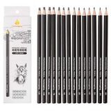 Heshengping Drawing Sketch Pencil Set 14pcs Sketching Pencils 12B 10B 8B 7B 6B 5B 4B 3B 2B B HB 2H 4H 6H Graphite Pencils for Kid Adults Artists Student Beginners Professional Heshengping