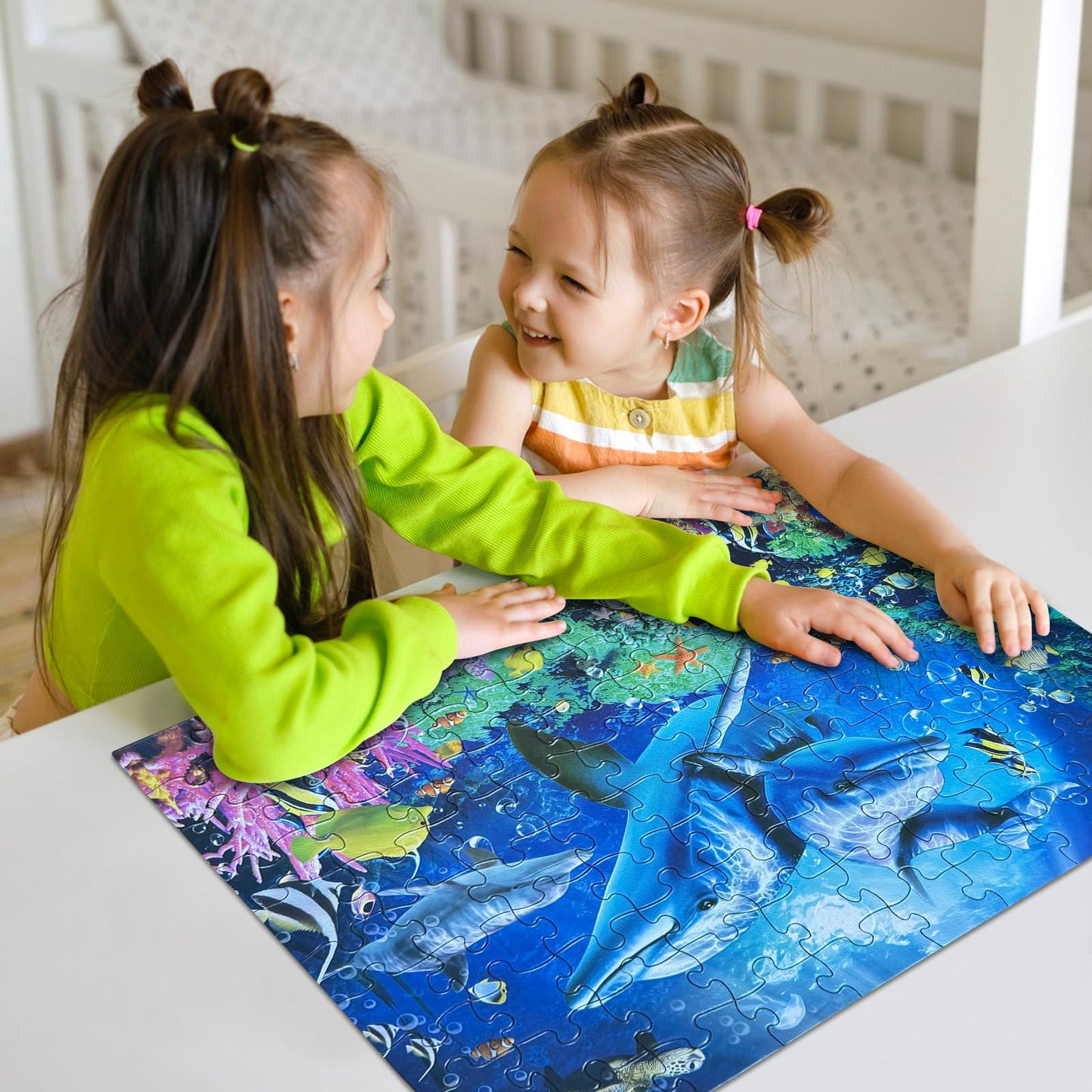 Nattork Jigsaw Puzzles 100 Pieces for Kids Youth Puzzle Beginner (Sea World) Pieces Fit Together Perfectly