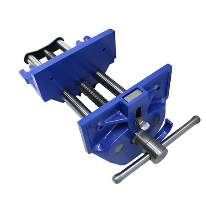 HFS (R) 9 Inch Woodworking Vise with Quick Release Trigger and Fused Tommy Bar - Cast Iron - Durability and Reliability - WoodArtSupply