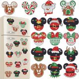 RiVolTa Christmas Diamond Art Kits - 16 Pcs Mouse Head Painting Magnets Refrigerator Cute Snowman Santa Claus Magnetic Stickers Dotz Ornaments for Adults Kids DIY Crafts Xmas Fridge Home Decals Decor RiVolTa
