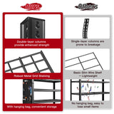 REIBII Storage Shelves, Heavy Duty Garage Shelving Load 2500LBS, 5-Tier Garage Shelves with Tool Storage Bag, Adjustable Industrial Metal Shelving for Basement, 66" H x38.2 W x16 D, Black REIBII