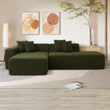 BAMOOLI 105'' Modular Sectional Couch, Modern L-Shape Sectional Sofa with Chaise Lounge, Comfy Lambswool Fabric Corner Sofa Couch, Upholstered 4 Seater Couch for Living Room, Bedroom, Apartment, Beige BAMOOLI