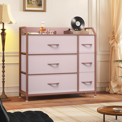 YITAHOME Dresser with 6 Drawers - Fabric Storage Tower, Organizer Unit for Bedroom, Living Room, Hallway, Closets