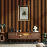 HPINUB 3D Acoustic Panels,Fluted Sound Absorbing Panel with Wood Finish for Stylish Decor and Noise Reduction,Textured Slat Wall Panels Wood Slats for Wall and Ceiling-23.6"x47.2"x2pcs(Walnut) HPNIUB
