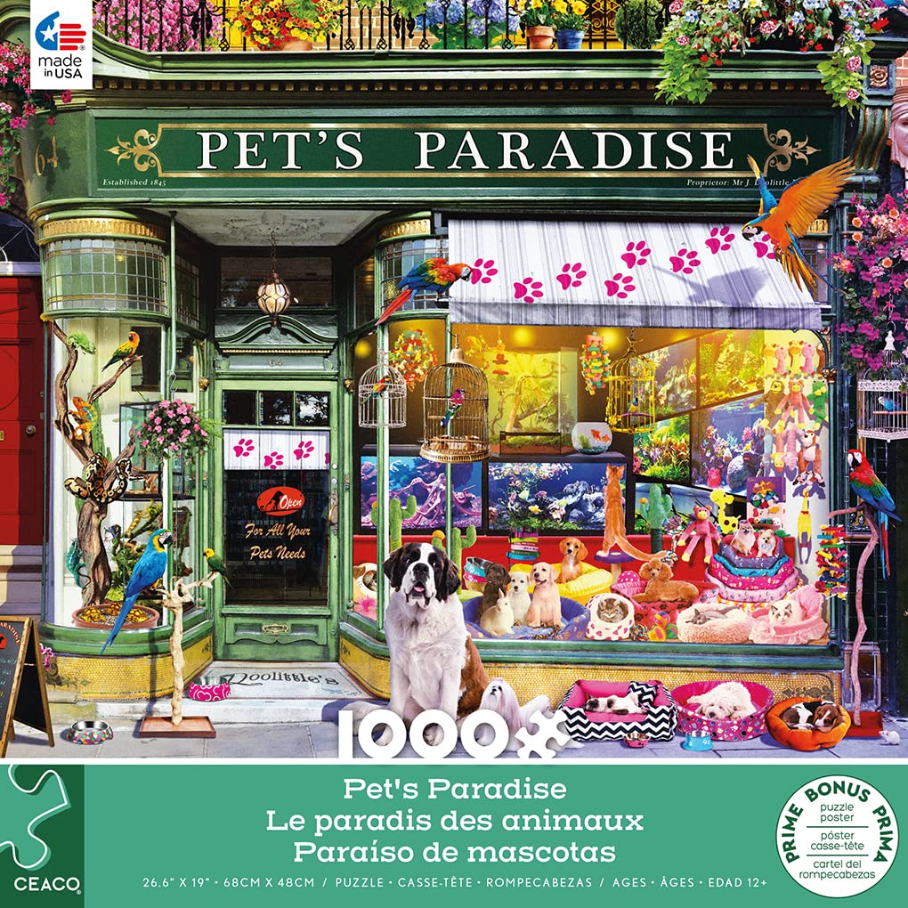 Ceaco - Shop Windows - Pet's Paradise - 1000 Piece Jigsaw Puzzle