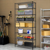 Finnhomy 8-Tier Wire Shelving Unit - Adjustable Steel Rack, 14x36x80 Inches, 8 Metal Shelves for Pantry and Garage Storage - NSF Certified, Black Finnhomy