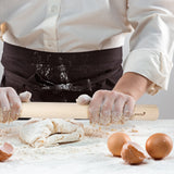 Makerstep French Wooden Rolling Pin 17 Inches, Natural Wooden Rolling Pin for Baking Pizza Dough, Cookie, Pastry, Pie Crust. Smooth Nonstick Surface Makerstep