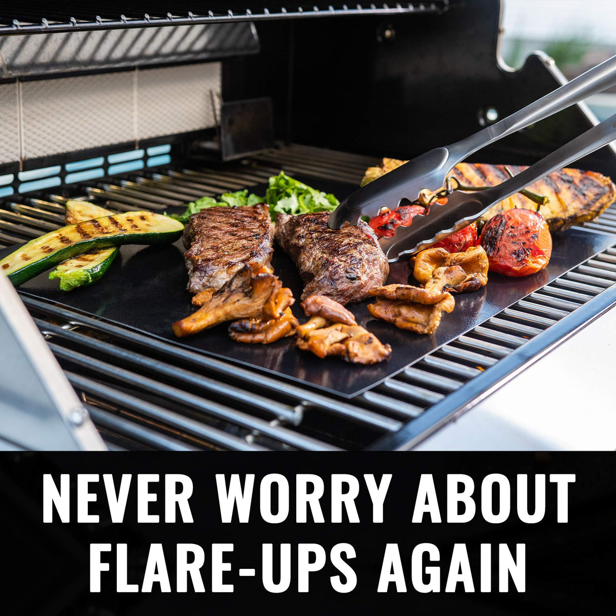 Grillaholics Heavy Duty Grill Mats - Set of 2 BBQ Mats Built to Last - Make Grilling Easier & Keep Grates Looking New - The Perfect Grilling Gift Grillaholics