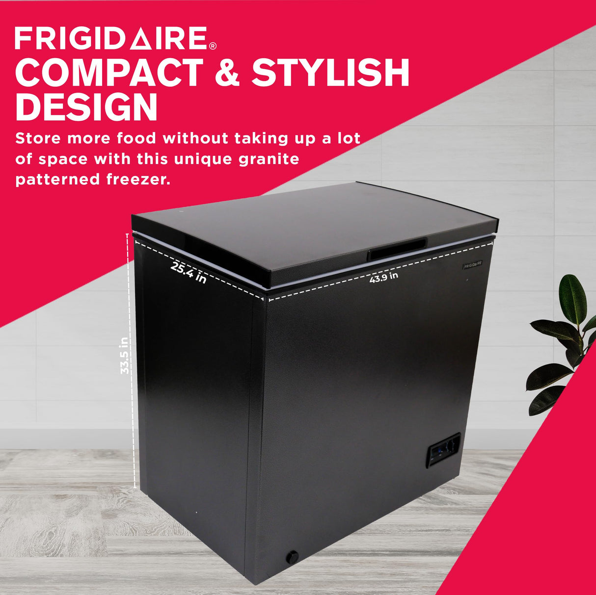 Frigidaire EFRF70136COM Chest Deep Freezer, 7 Cu. Ft. Capacity, Granita Rugged Design-Adjustable Thermostat-Removable Vinyl Coated Wire Basket-Easy Defrost Drain Frigidaire