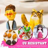 Air Dry Clay Varnish, 200ml/7oz High Gloss Varnish, Ceramic Glaze, Clear Clay Sealant with Brushes for Craft Pottery, Acrylic Painting, Wood, Prevent Cracking Scratches Wear﻿, Waterproof Vividye