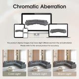 Merax 106" Corduroy Sectional Corner Sofa with Cup Holders & USB Charger, 5 Seat Convertible L Shaped Couch Set with Armrest Storage, Oversized Comfy Modular Sofabed for Living Room & Apartment, Gray Merax