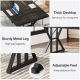 Tribesigns 70.8-Inch Executive Desk, Large Computer Office Desk Workstation, Modern Simple Style Laptop Desk Study Writing Table Business Furniture for Home Office (Black Oak, 70.8 Inch) Tribesigns