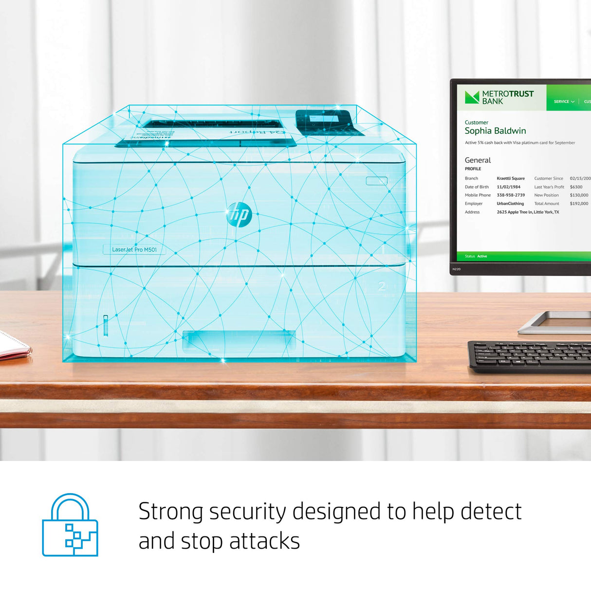 HP LaserJet Pro M501dn Duplex Printer with One-Year, Next-Business Day, Onsite Warranty (J8H61A) HP