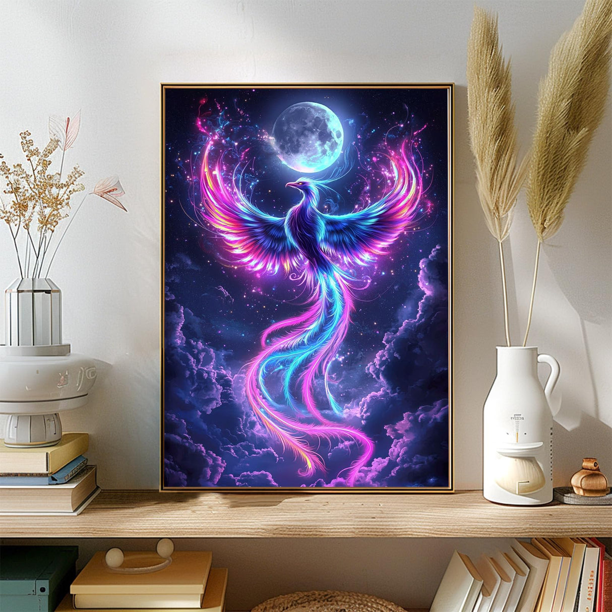 Genius maker Phoenix Diamond Painting Kits for Adults, 5D Animal Diamond Art Kits for Beginners DIY Full Drill Diamonds Painting Pictures, Diamond Gem Art Painting DIY Crafts Kit Decor 12x16inch Genius maker