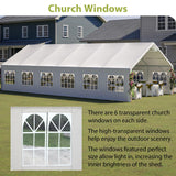 20'x40' Party Tent - Heavy Duty Upgraded Galvanized Frame, Outdoor Wedding Gazebo Shelter Canopy, Removable Sidewalls, Double Doors, and 3 Carry Bags for Parties, Weddings, and Outdoor Events Mulinsonfly