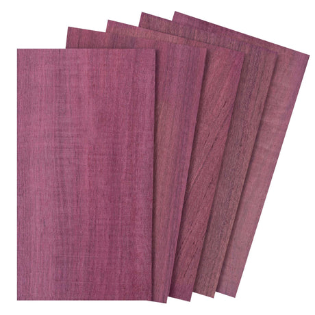 Purpleheart Wood Sheets 1/8" Thick, 5x9 inch Lumber Veneer Pieces Planks Blank Board for Craft Decor and Art by Craftiff Craftiff