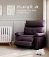 GarveeHome Oversized Recliner Chair - Faux PU Leather Manual Recliner for Adults, Lazy Chair with 1.5X Sponge Comfort Arm and Back for Living Room, Bedroom GarveeHome