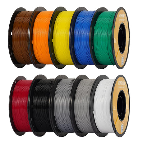 Kingroon High Speed PETG 3D Printer Filament 1.75mm, 3D Printer Rapid Filament for 30-600mm/s Hyper Printing Filament, Dimensional Accuracy +/- 0.03 mm, 10 kg Plastic Spool (22lbs（Mixed Colors） POJECITY