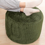 Ottoman Foot Rest Stuffed Round Boho Floor Poof Seating Armchair Foot Stool Floor Cushion Bean Bag Pouf Ottoman 18x18x14 Inch Forest Poofieotto