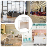 LayBurst Reception Desk with Two Lockable Drawers,Retail Counter with Cable Management Holes,Small Front Desk for Salon Lobby Office Home LayBurst