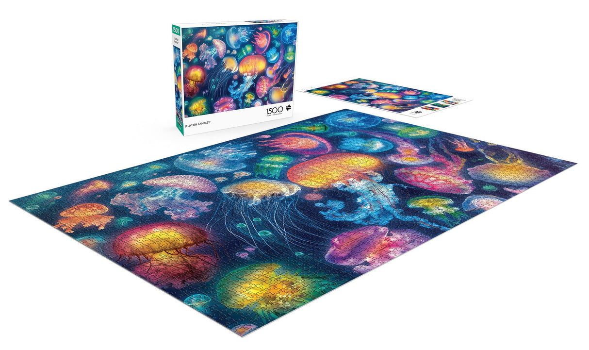 Buffalo Games - Eduard - Jellyfish Fantasy - 1500 Piece Jigsaw Puzzle for Adults Challenging Puzzle Perfect for Game Nights - Finished Size is 38.50 x 26.50 Buffalo Games