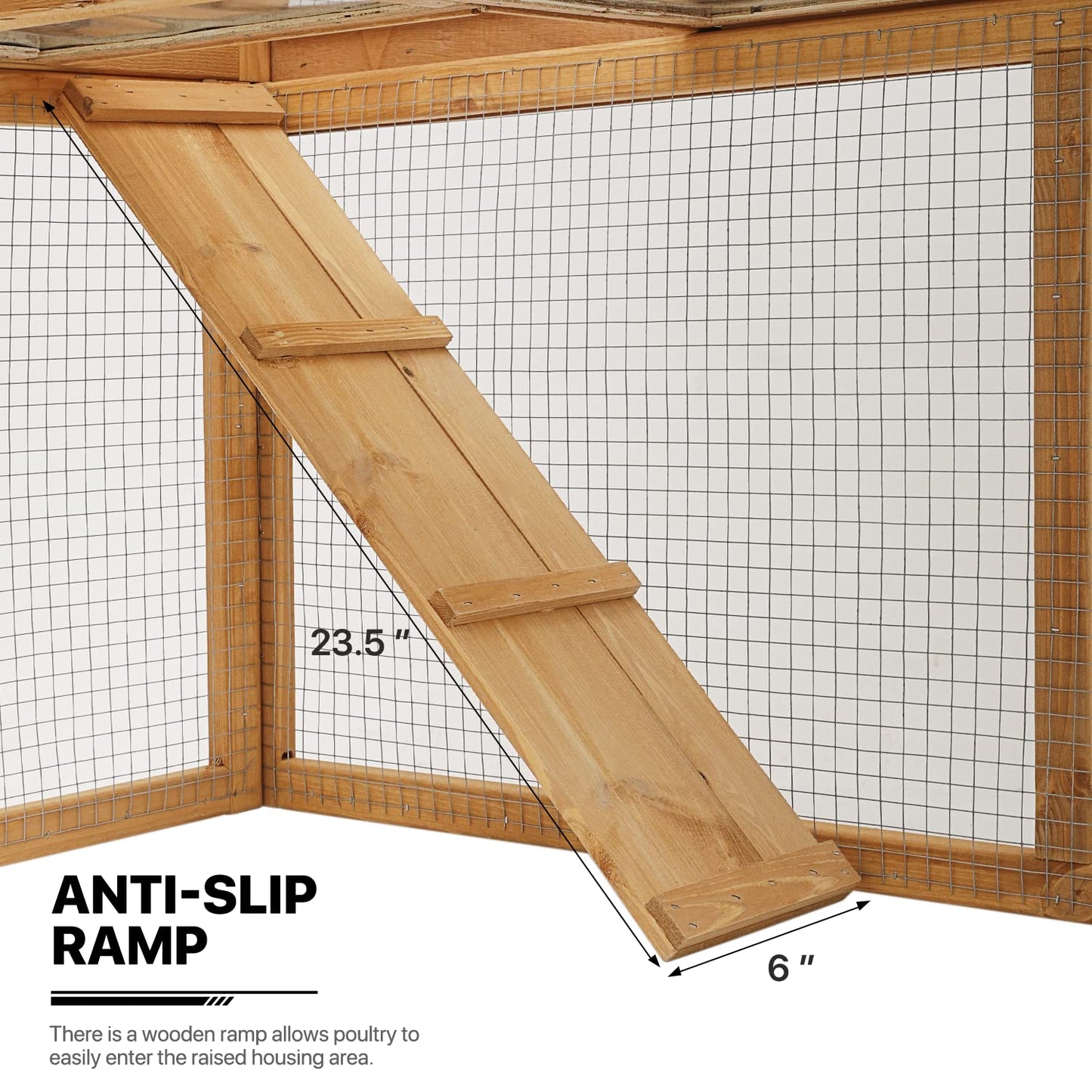 MoNiBloom 2-Level Chicken Coop with Run and Ventilated Wood Hen House - Spacious 47 x 35 x 35.5 inches Small Animal House with Removable Tray, Ramp, and Asphalt Roof for Hens, Quail, and Bunn - WoodArtSupply