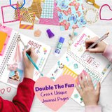 2-Pack DIY Journal Kit for Girls Ages 8-14 Year Old, Birthday Christmas Gifts for Teen Girls, 70+ Pcs Art & Crafts, Scrapbook & Diary Supplies Toy Set Trendy Stuff for Kids ADUSRIZ