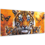 VAIIEYO 5D Special Shape Tiger Diamond Art Kits for Adults, Diamond Painting Animal, Diamond Painting Kit for Beginner, Drill Crystal Rhinestone Craft Canvas for Home Wall Decor Gift 12x24 inch VAIIEYO