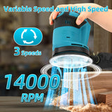 Random Orbit Sander for Makita 18V Battery, 5-Inch 14000RPM Cordless Electric Orbital Sander with 3 Various Speeds, Palm Sander with 3 Pcs Sandpapers & Dust Bag, Perfect for Woodworking(Tool Only) vokoroad