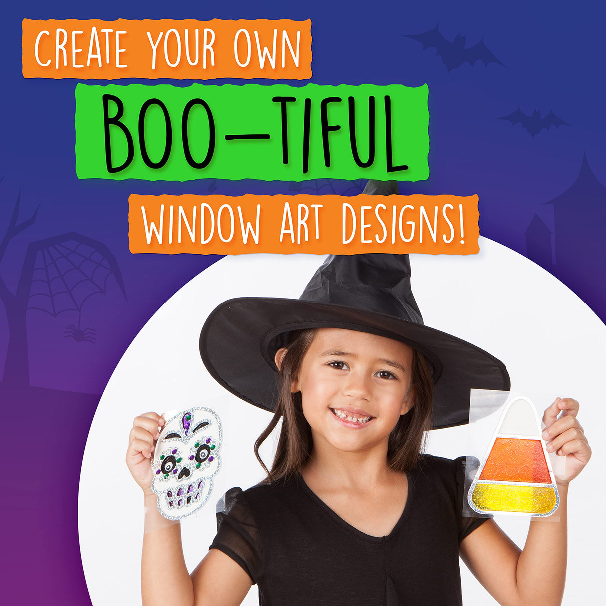 Creativity for Kids Halloween Window Art - Halloween Crafts, Make Your Own Halloween Window Clings Creativity for Kids
