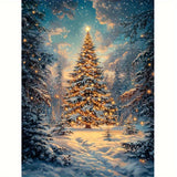 Christmas Diamond Art Kits for Adults, Christmas Tree Diamond Painting Kits for Beginner, 5D DIY Full Drill Gem Art Paint by Diamonds Dots Crafts Kits for Home Decor Gift 12x16inch LumiCraft