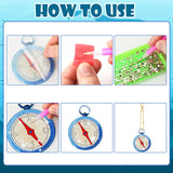 BBTO 15 Pcs Summer Ocean Diamond Painting Keychains Kits 5D DIY Summer Diamond Art Painting Keyrings Sea Animals Theme Key Chains for Beach Party Crafts Ornaments BBTO