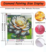 APTDYIGL 5D Yellow Rose Diamond Painting Kits for Adults Beginner,DIY Flower Diamond Art Kits for Adults,Round Full Drill Diamond Dots with Gem Art Kits,Home Wall Decor 15.7X15.7inch APTDYIGL