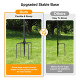 92 Inch Smart Bird Feeder Pole with Auger Anchor for Outdoor, Heavy Duty Adjustable Bird House Stand Pole, Birdhouse Post Mount Kit, Metal Squirrel Proof Baffle (No House/Feeders) SLIIMU